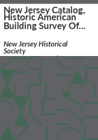 New_Jersey_catalog__historic_American_building_survey_of_New_Jersey