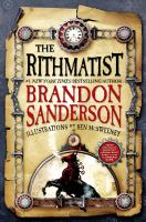 The cover of The Rithmatist. It features an old piece of paper emblazoned with clockwork gears framing the outside. A horse powered by steam bucks up at the bottom of the page. 